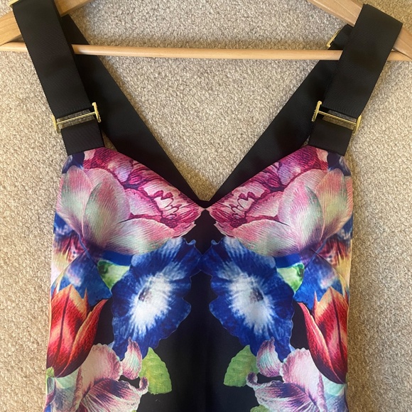 Ted Baker Floral Cross Strap Dress - Picture 2 of 3